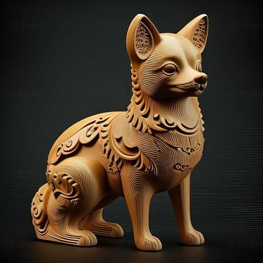 3D model Dzemon shiba dog (STL)